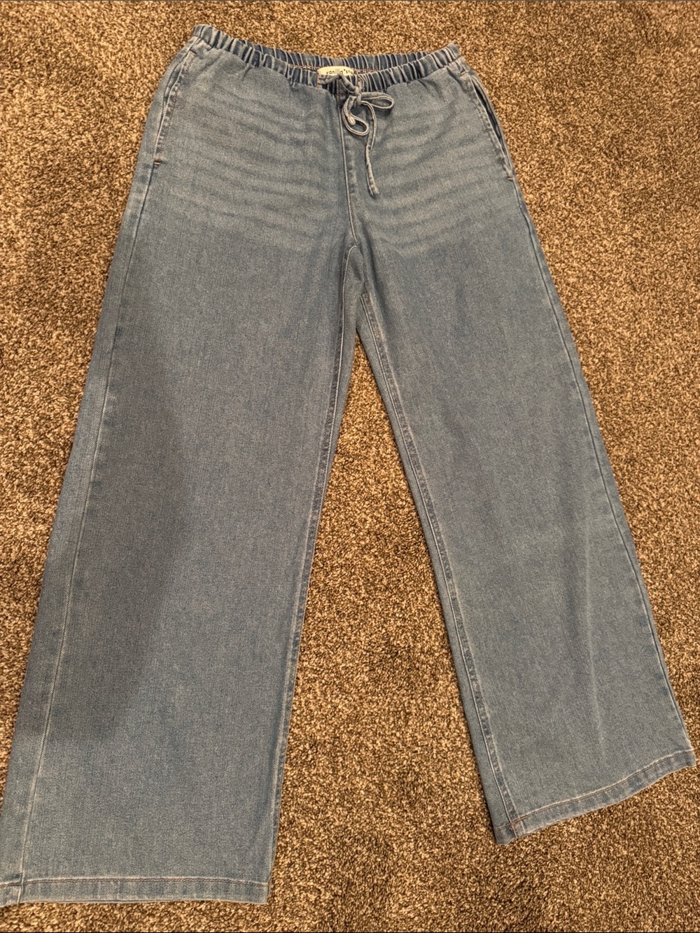 Vanilla Star Wide-Leg Drawstring Women's Jeans